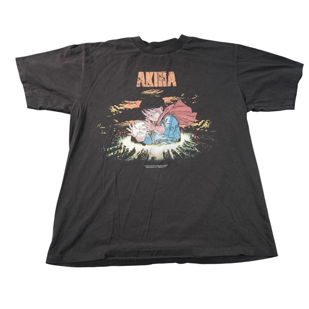 Akira Graphic T-Shirt Mens XL Black Tetsuo 1988 Katsuhiro Otomo Design Reprint